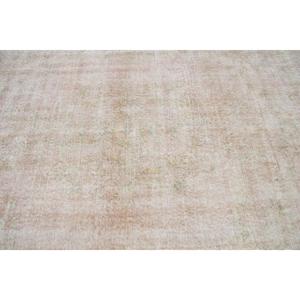 พรมตุรกีวินเทจขนาด 7x10.8 ฟุต พรมขนาดใหญ่ พรมขนสัตว์สีขาว - Product Image 4