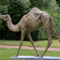 Sculpture antique de Dubaï en bronze grandeur nature, statue de chameau en bronze antique en laiton