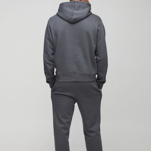 Chándal deportivo de lana a granel con logotipo personalizado, Sudadera con capucha de mezcla de peso pesado liso de alta calidad para hombre - Product Image 5