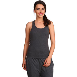 เสื้อกล้ามถักทรงสั้น คอวีไขว้ ผ้าระบายอากาศ สีพื้น สำหรับผู้หญิง สไตล์ลำลอง ใส่เล่นกีฬาหรือออกกำลังกาย พร้อมโลโก้สั่งทำด้านหน้า - Product Image 5