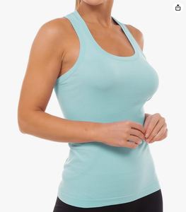 Débardeurs sans manches sans couture pour femmes respirant athlétique Yoga course chemises quotidiennes décontracté Racerback Design - Product Image 4