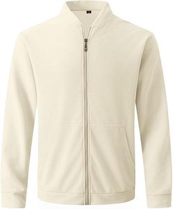 Meilleur prix Veste bomber à col montant pour homme Style streetwear Utilisation en extérieur en hiver Confortable Respirant Imperméable Séchage rapide OEM - Product Image 3