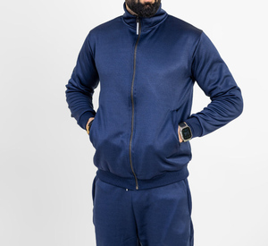 Conjunto de 2 Piezas para Hombre con Cuello Alto, Estilo Urbano Invernal, Cómodo, Corte Regular, Logotipo Personalizado Impreso - Product Image 4