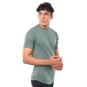 T-shirt 100% coton de qualité supérieure pour homme T-shirt uni au meilleur design 240 grammes Poids du tissu personnalisable Vente en gros - Product Image 4