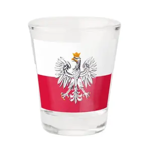 カスタムロゴトラベルギフトフラッグショットグラスポリッシュクラクフお土産ポーランドショットグラス