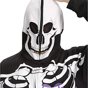 Sudaderas con capucha con cremallera completa de alta calidad para Halloween, ropa Unisex para exteriores, sudaderas con capucha informales con estampado de esqueleto - Product Image 5