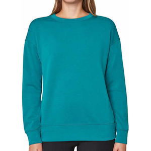 Femmes décontracté surdimensionné à manches longues sweats nouvelle mode goutte épaule col rond conception personnalisable Logo hiver - Product Image 4