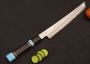 OEM hecho a mano Damasco acero Chef cuchillo con mango de madera personalizable al por mayor cocina DIY herramienta de cocina - Product Image 5