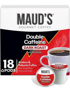 Cápsulas de Café Doble Cafeína Maud's, 18 Unidades, Café Tostado Oscuro en Cápsulas Individuales – Café 100% Arábica - Product Image 3