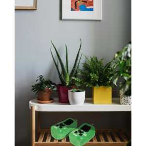 Pantoufles Minecraft Creeper moelleuses, légères, d'intérieur, hiver, semelle extérieure EVA, doublure PVC, antidérapantes, brodées, amortissantes, tendance - Product Image 3