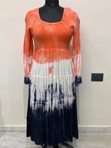 Thanh Lịch Rayon Thẳng Ăn Mặc Cho Người Lớn Tie-Dye Mô Hình Rắn Với Máy Hút Chi Tiết Tự Nhiên Vòng Eo Mùa Hè Thời Trang - Product Image 5