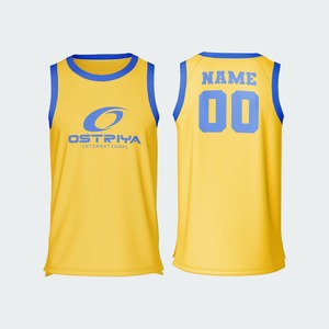 Maillot de basket imprimé sur mesure pour grandes tailles, 100 % polyester, respirant, séchage rapide, sans manches, vente en gros, unisexe - Product Image 4
