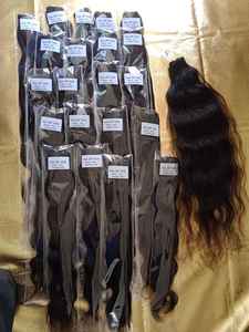 Extensiones de cabello humano NATURAL de la mejor calidad, mechones de pelo rizado suelto, sin procesar, cutículas, Indio del Sur - Product Image 5