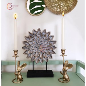 เชิงเทียนโลหะสำหรับตกแต่งในโบสถ์ที่วางเทียนสีทองโต๊ะทำมือและตกแต่งงานแต่งงานที่วางเมาส์ดีไซน์ - Product Image 6