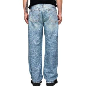 กางเกงยีนส์ผู้ชายทรงหลวมประดับเพชรเทียม ดีไซน์ใหม่ สไตล์ฮิปฮอป สตรีทแฟชั่น ฤดูใบไม้ผลิ กางเกงยีนส์ลำลอง - Product Image 2