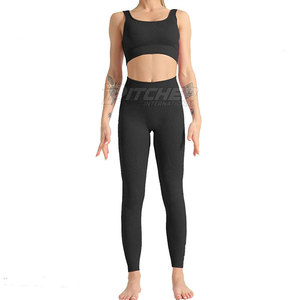 Conjunto de Yoga para Mujer Más Vendido, Alta Calidad, Transpirable, Talla Grande, Diseño Sólido, Logotipo Frontal, 2 Piezas, Ecológico, Venta al Por Mayor - Product Image 1