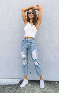 Nuevo Diseño, Jeans de Mezclilla para Mujer, Corte Ajustado, 100% Algodón, Secado Rápido, Pantalones, Logotipo Personalizado OEM, Jeans de Mujer de Alta Calidad al por Mayor - Product Image 3