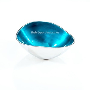 Cuenco de Metal para servir frutas, Color esmaltado de forma redonda para uso en el hogar y el Hotel, cuencos de aluminio para servir alimentos - Product Image 4