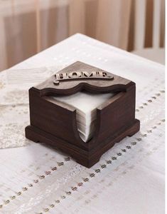 Servilletero de madera con aspecto vintage de Casa de Campo para decoración de boda mesa de comedor cocina rústica Cafetería - Product Image 1