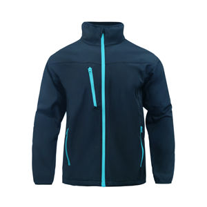 Veste à capuche d'hiver unisexe décontractée en crochet avec fermeture éclair personnalisée, coupe-vent, imperméable, en toile souple, doublée de coton - Product Image 2