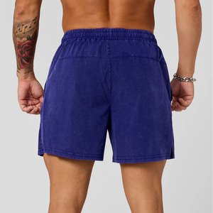 Vente en gros Personnalisé Vintage Wash Gym Workout Shorts d'entraînement Streetwear Taille élastique Respirant Activewear MMA UFC OEM Solide - Product Image 2