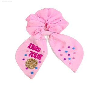 Elegantes Scrunchies con cuentas para niñas, diseño personalizado, accesorios para el cabello hechos a mano indios al por mayor a granel - Product Image 6