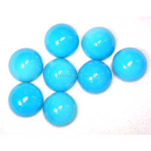 Turquoise Lisse Ronde Paire Calibré Lâche Cabochon Pierres Précieuses Prix de Gros Fabrication de Bijoux Finition Lisse Bleu Turquoise - Product Image 6