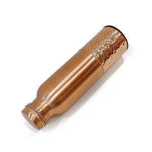 Dual Tone Matte Gloss Metal Copper <b>Bottle</b> - Unique Ayurvedic Drinkware for Gifting and <b>Bulk</b> Wholesale - Product Image 1