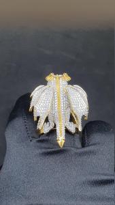 Collection Premium Or Jaune 14k Moissanite Iced Out Bague Dernier Design Rappeur Bijoux pour Homme Cadeau de Mariage ou de Fête - Product Image 4