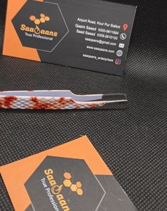 Pinzas de Precisión Antiestáticas de Acero Inoxidable con Logotipo Personalizado de Saaqaans Enterprises, Pinzas Delgadas y Rectas para Extensión de Pestañas de Volumen 45 - Product Image 5