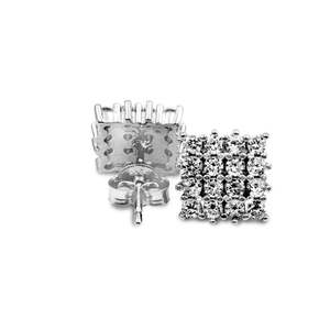 NOVAMART Fine Geometric Trendy Zircon <b>Stud</b> <b>Earrings</b> for Party | Brass & Pearl Hoop Religious Style Wholesale Export - Product Image 5