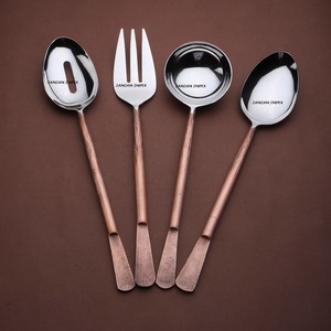 Stainless Steel Serving Spoon Dish Scoop with <b>Copper</b> Antique Finish Elegant Hostess <b>Kitchen</b> <b>Utensil</b> for Serving, Dining - Product Image 6