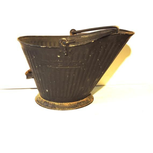 Ensemble de cheminée et accessoires de haute qualité, fait à la main, en métal noir revêtu, seau à charbon - Product Image 5