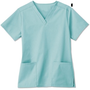 Customized Logo Wholesale Good Quality Hospital Uniform Short Sleeves Women <b>Nurse</b> <b>Scrub</b> Top - Product Image 2