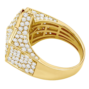 แหวนเงินสเตอร์ลิงสำหรับผู้ชายเครื่องประดับฮิปฮอปหรูหรารูปทรงดาวเพชรโมอิส925 - Product Image 4