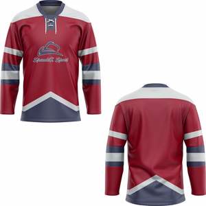 Jerseys y costuras de hockey sobre hielo con impresión por sublimación reversible personalizada de equipos - Product Image 6