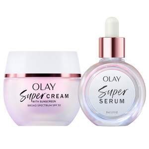 Crema Olay Super con Protector Solar SPF 30 (1.7 oz) + Super Serum (1.0 oz) - Hidratante Facial Ligero - Vitamina C y E - Product Image 2