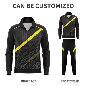 Survêtement vierge décontracté personnalisé concevez votre propre survêtement de course à pied en polyester vêtements de sport ensemble de survêtement pour hommes - Product Image 2