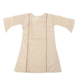 Traje de Algodón Bordado para Niñas, 2 Piezas - Color Fawn - Product Image 3