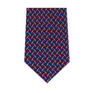 Cravatta Classica Casual da Uomo Tommy Hilfiger in Seta con Piccolo Pappagallo, Blu Navy, Taglia Regolare, in Lana Jacquard con Stampa Floreale a Pois e Righe - Product Image 3