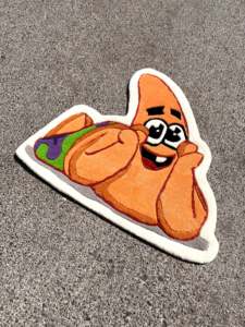 Hand Tuftting Room Floor Rug en cualquier tamaño Patrick Star Rugs Alfombra en forma personalizada Muestra con marca propia Fabricante de alfombras hechas a mano - Product Image 3