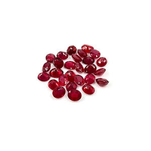Rubis naturels de Bangkok, ovales calibrés 9x11mm 10x12mm, pierres précieuses rouges et roses, certifiées IGI, personnalisables, traitées thermiquement - Product Image 1