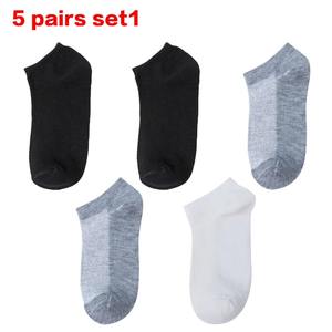 Chaussettes confortables en tissu doux pour femmes, respirantes, antibactériennes, à séchage rapide, couleur unie, unisexe, cheville, blanc, noir, usage quotidien, logo - Product Image 5