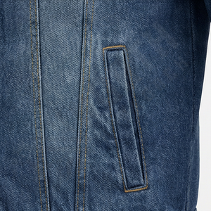 Veste en jean en coton sur mesure pour homme 2025, veste élégante bleue à fermeture éclair, veste en jean de qualité, streetwear moderne, vêtement d'extérieur - Product Image 5