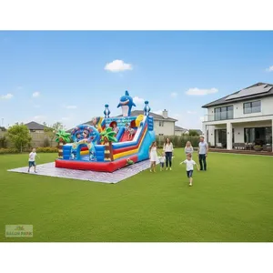 Parque Infantil Inflable Gigante con Forma de Tiburón para Diversión en Parques de Atracciones - Product Image 1