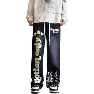 Pantalones Deportivos con Lavado Ácido Desgastado, Pantalones Deportivos de Alta Calidad con Estampado Vintage, Diseño Más Reciente de 2025 para Hombre - Product Image 3