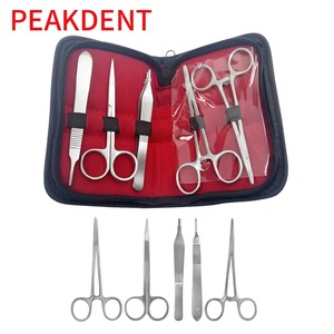 Kit Dental Esencial de 3 Piezas Castroviejo con Portaagujas de 18 cm, Tijeras y Fórceps para Implantes de Acero Inoxidable para Autoclave - Product Image 1