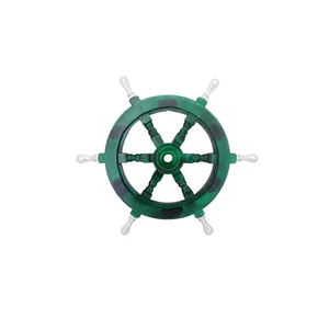 Haute qualité naturel poli nautique bateau roue écologique intérieur métal bateau roue décoration murale bois artisanat décor à la maison - Product Image 2