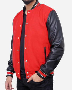 Veste universitaire pour homme de haute qualité sur mesure pour les grandes tailles, col montant d'hiver, logo frontal, 100% coton respirant, broderie - Product Image 5