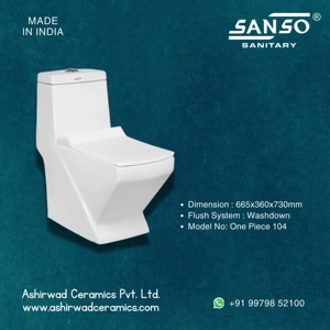 Inodoro de una pieza de cerámica de grado superior altamente demandado para baños al aire libre y escolares Armario de agua más vendido - Product Image 2